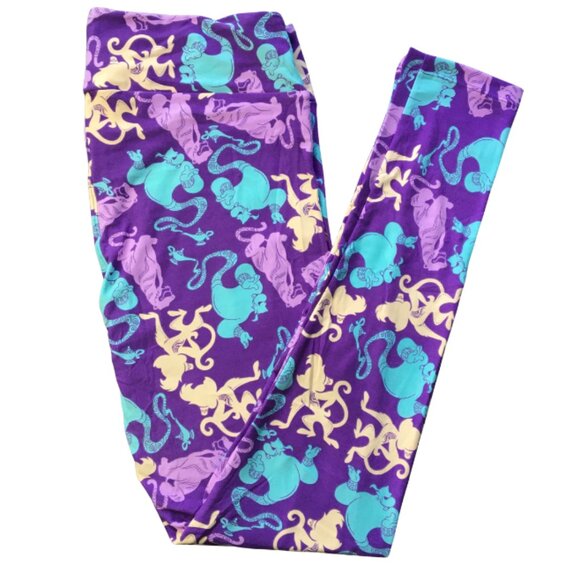 Boutique style pattern, leggings, Aladdin, purp/grn - Picture 2 of 2
